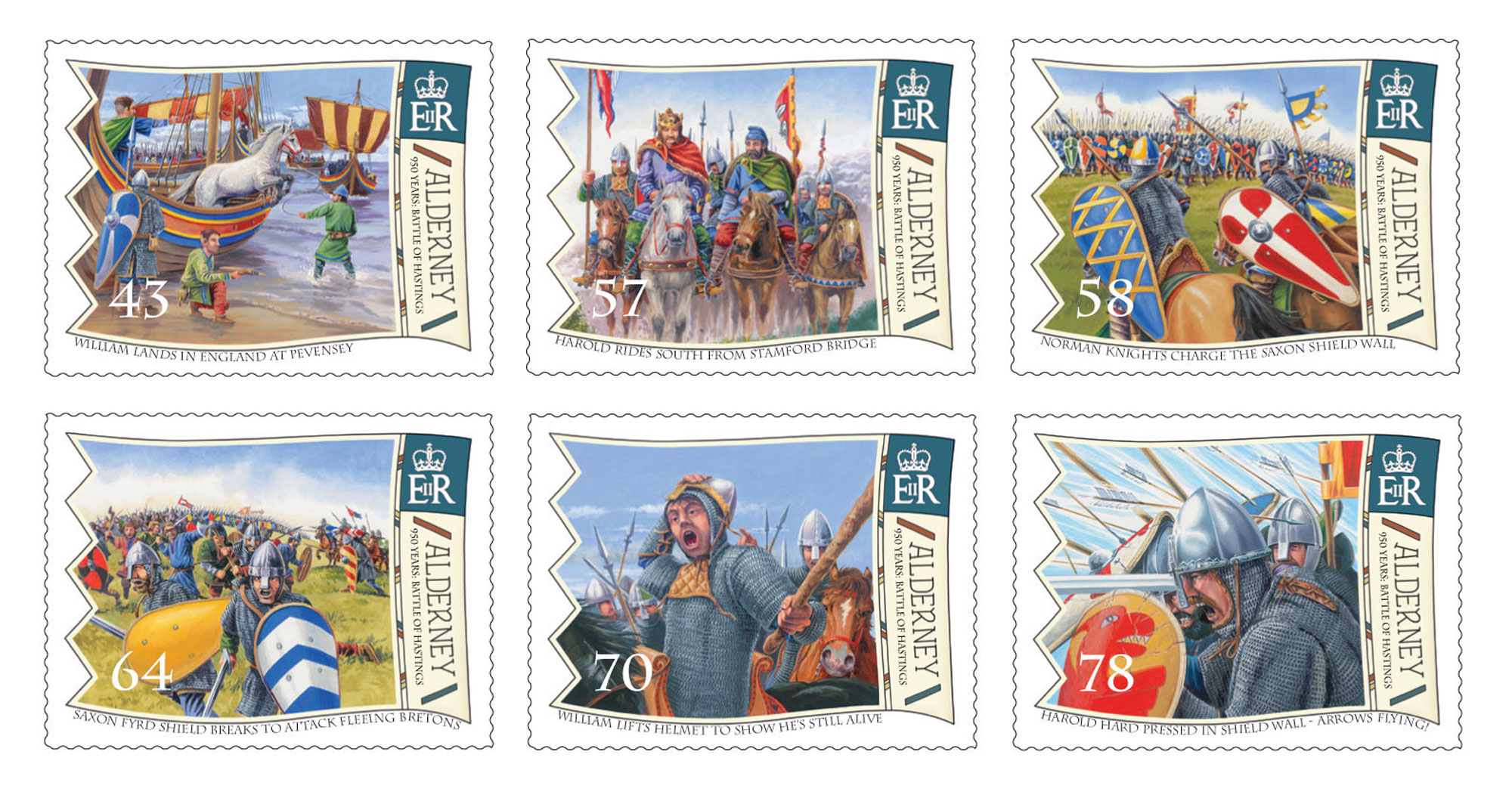 Set of 6 Stamps